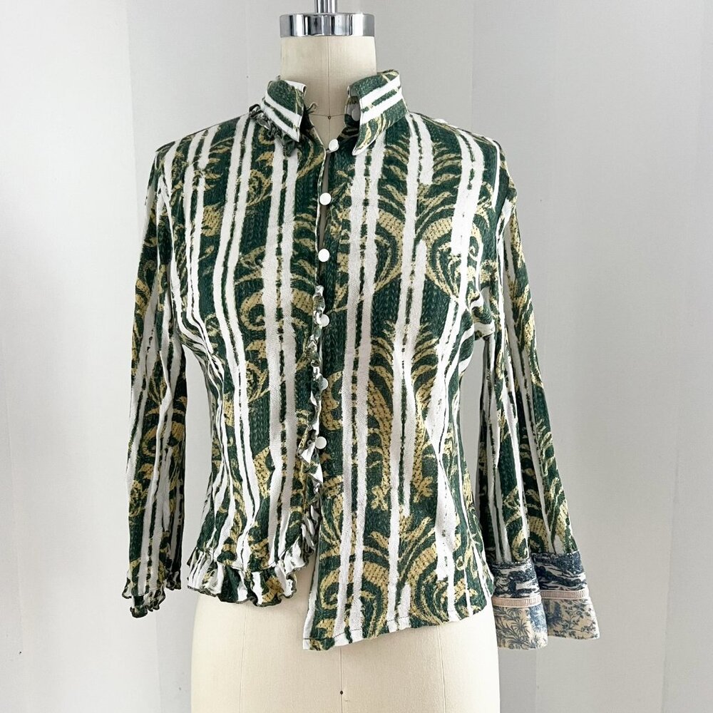 Custo Barcelona asymmetrical button down collared shirt
